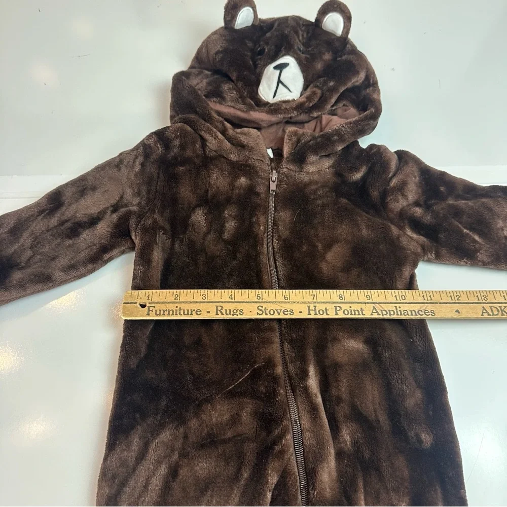 Baby Brown Bear Fleece Hooded Onesie | Cozy Costume · Fall Winter